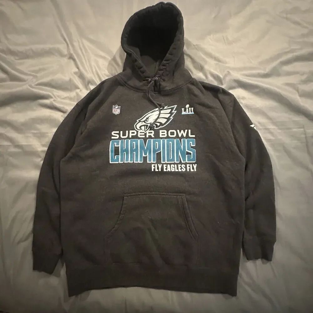 Philadelphia Eagles Super Bowl Hoodie Mens XL Gray Independent Brand Fanatics